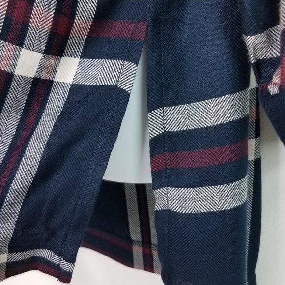 Lulu's Lush Chic Thrills Navy Blue Plaid Tunic Top size XS - Picture 7 of 9